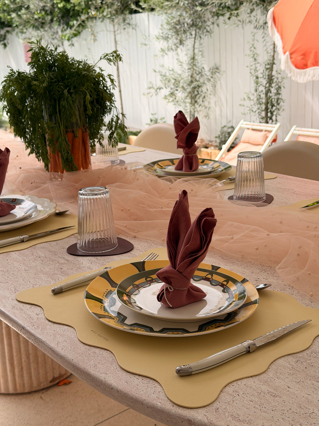 Buttercream Scalloped Placemat